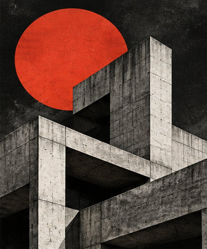 Brutalist graphic art style
