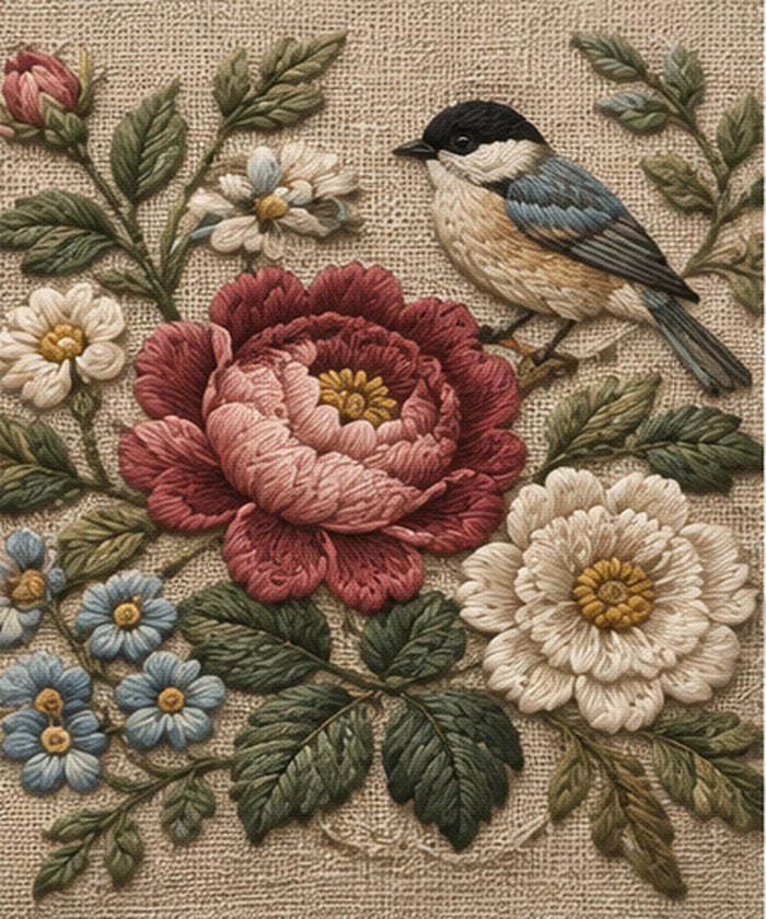 Embroidery art style