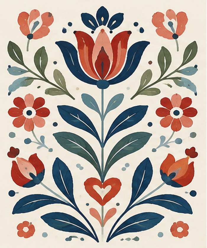 Scandinavian folk art art style