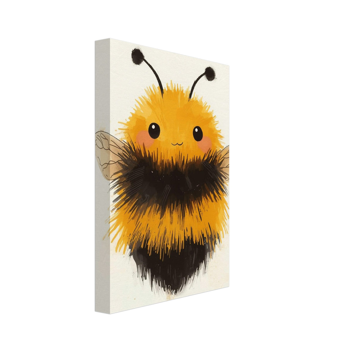 honey bee art print for the kitchen, soft painterly artwork on matte paper
