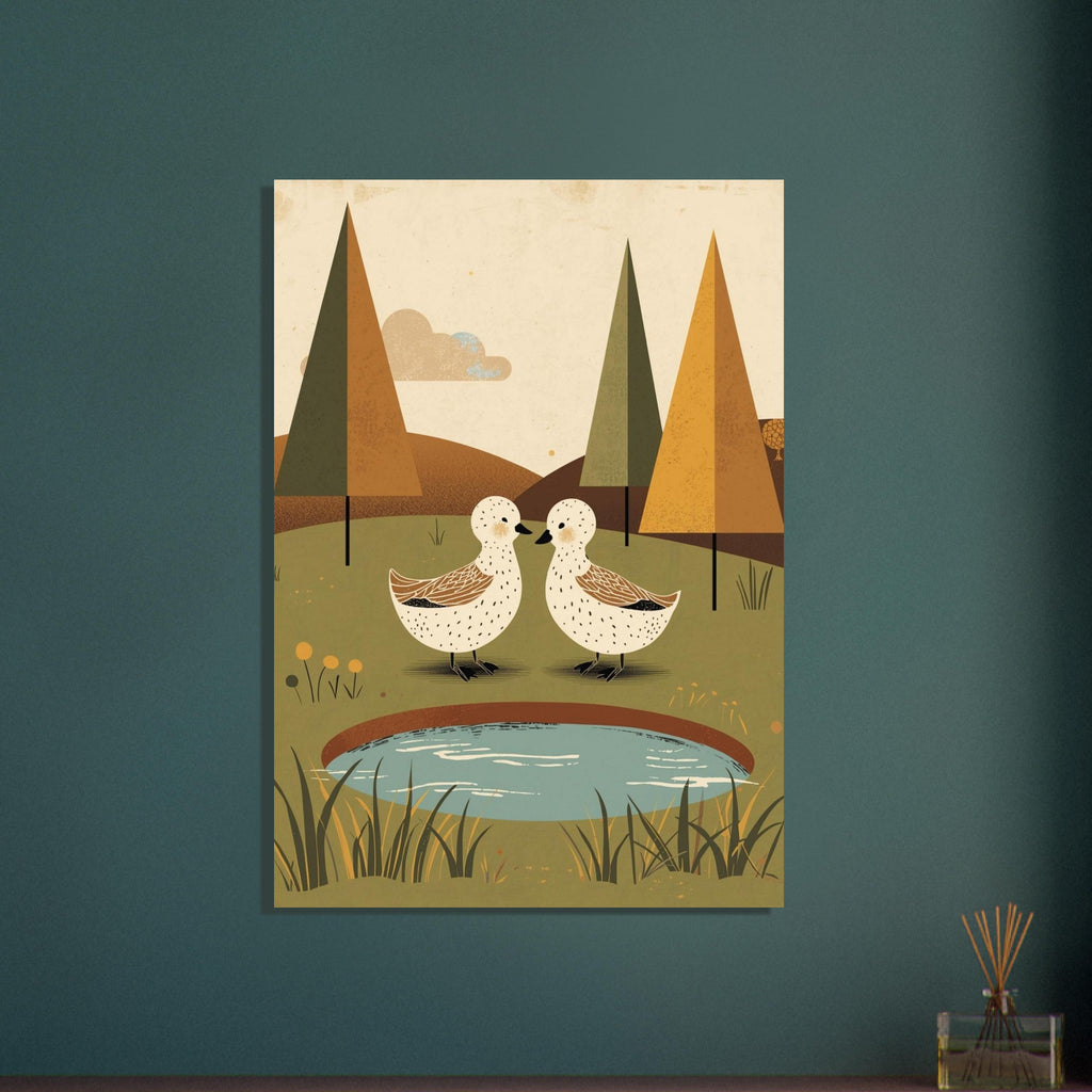 small garden bird art print for the kitchen, soft painterly artwork on matte paper
