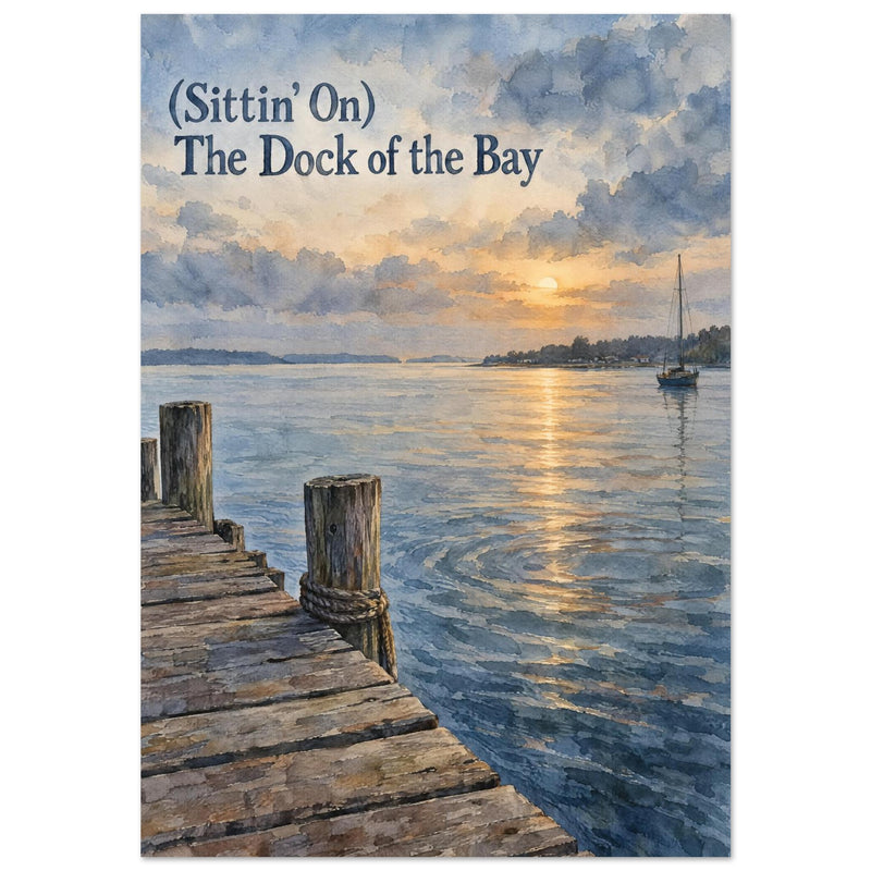 Dock Of The Bay Watercolour Poster
