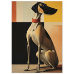 dog art print for the living room, soft painterly artwork on matte paper