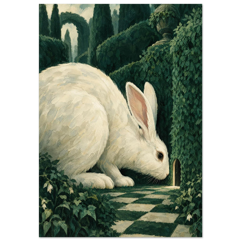 White Rabbit Garden Art Print