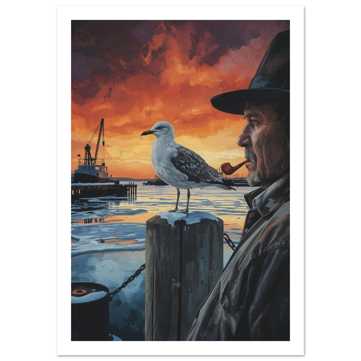 small garden bird art print for the kitchen, soft painterly artwork on matte paper