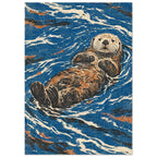 Sea Otter Blue Water Art Print