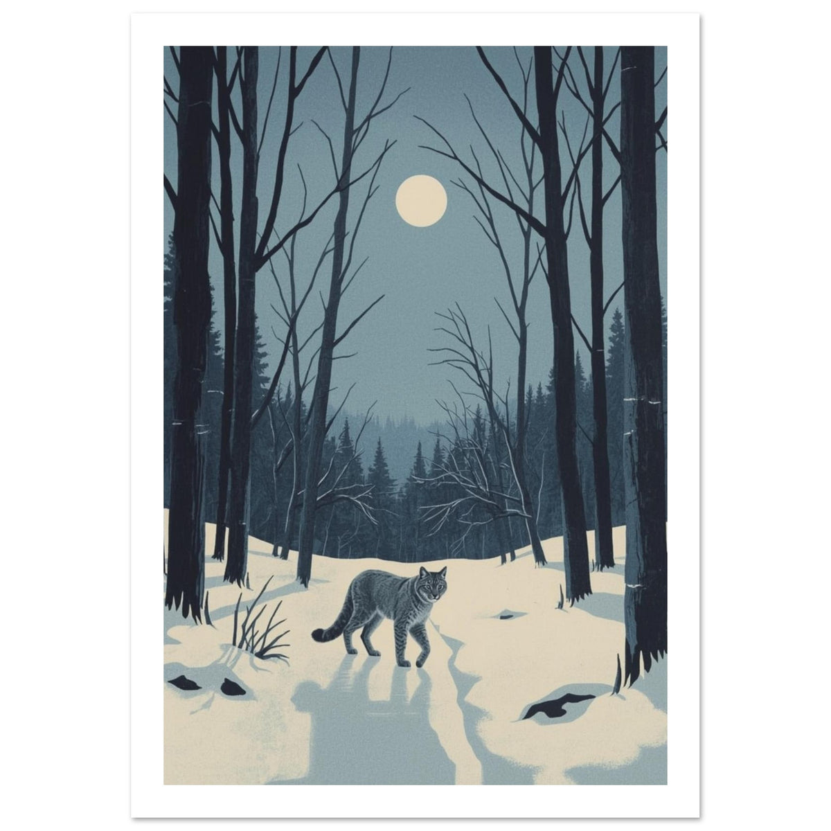 cat art print for the living room, soft painterly artwork on matte paper