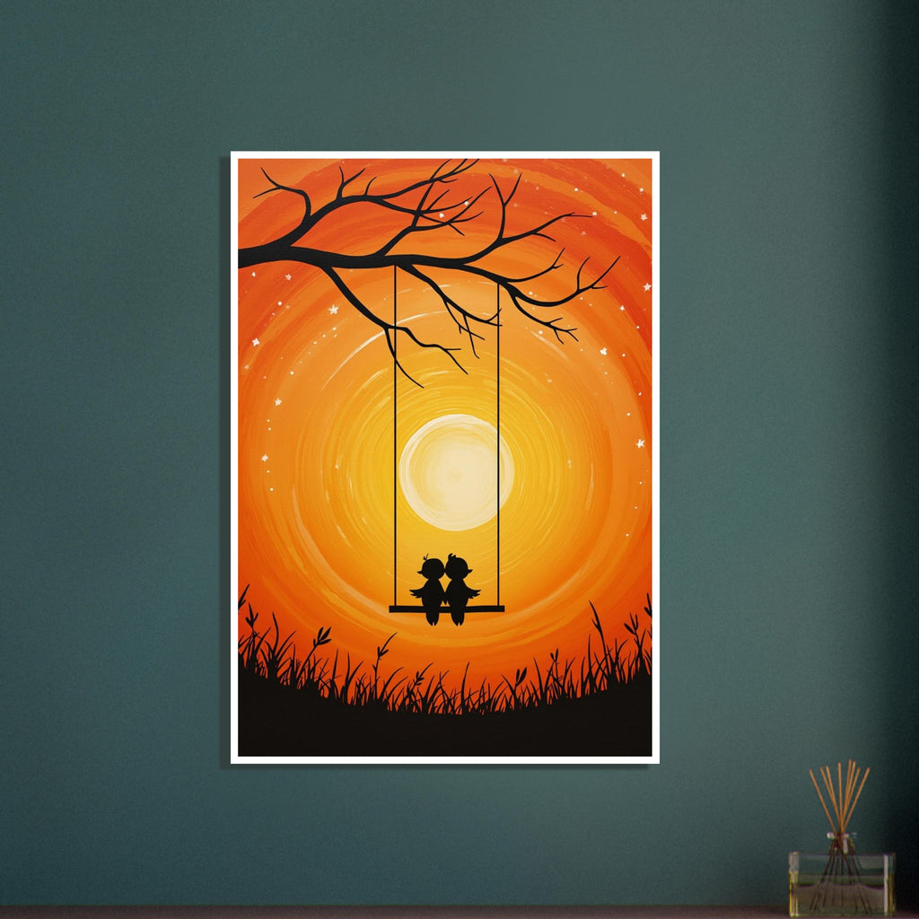 small garden bird art print for the kitchen, soft painterly artwork on matte paper