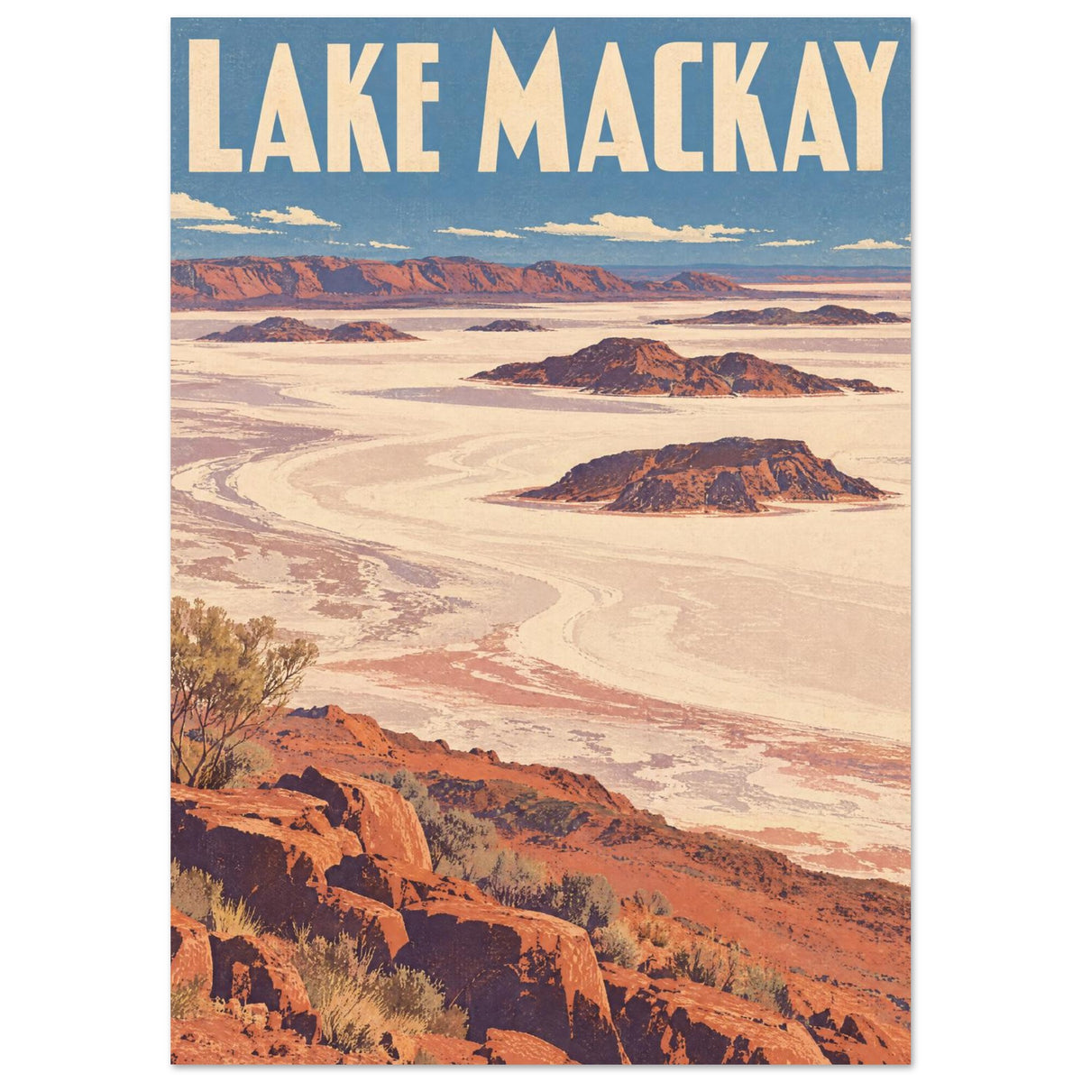 Lake Mackay Vintage Travel Poster