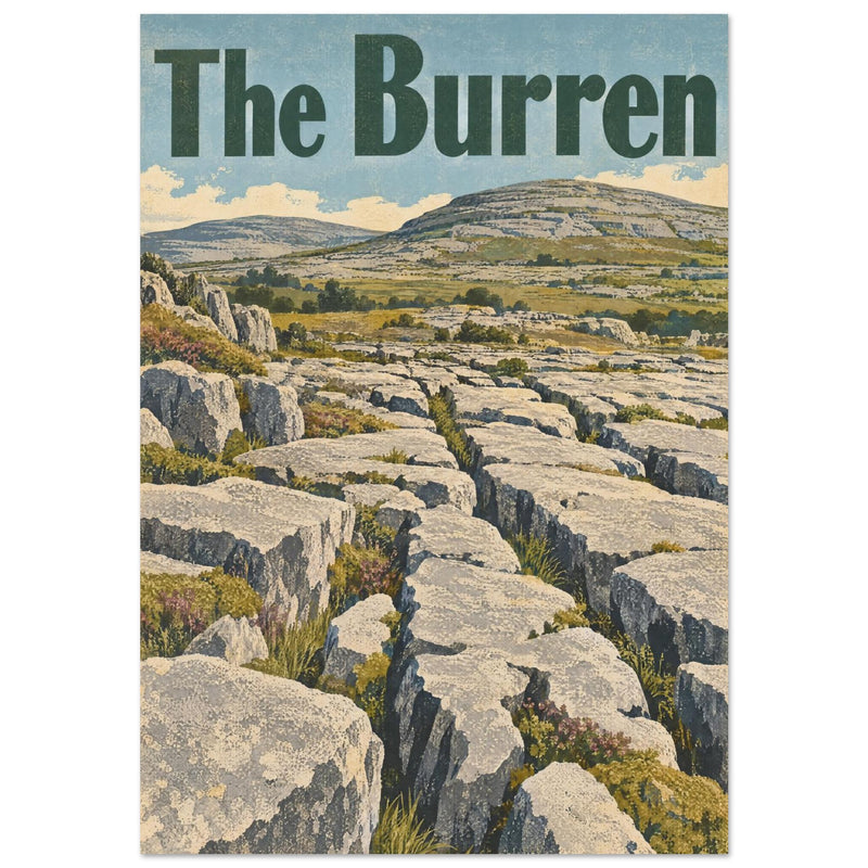 The Burren Vintage Landscape Poster