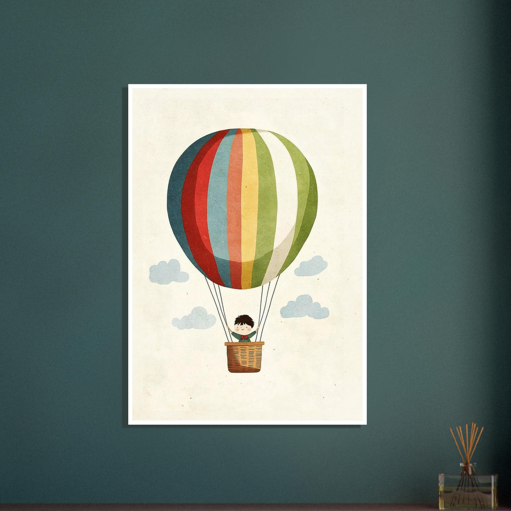 child portrait art print for the nursery, soft painterly artwork on matte paper