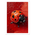beetle art print for the home office, soft painterly artwork on matte paper