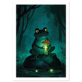 lizard art print for the home office, soft painterly artwork on matte paper