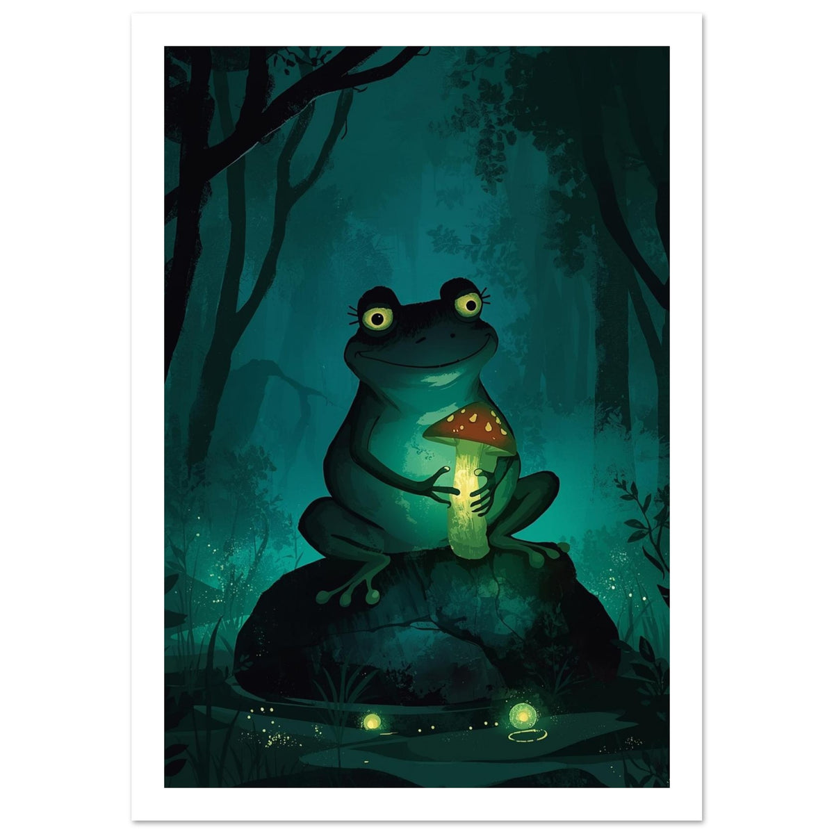lizard art print for the home office, soft painterly artwork on matte paper