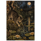 Moonlit Cat Fantasy Art Print