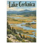 Lake Cerknica Vintage Travel Poster