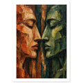 original abstract composition art print for the living room, soft painterly artwork on matte paper
