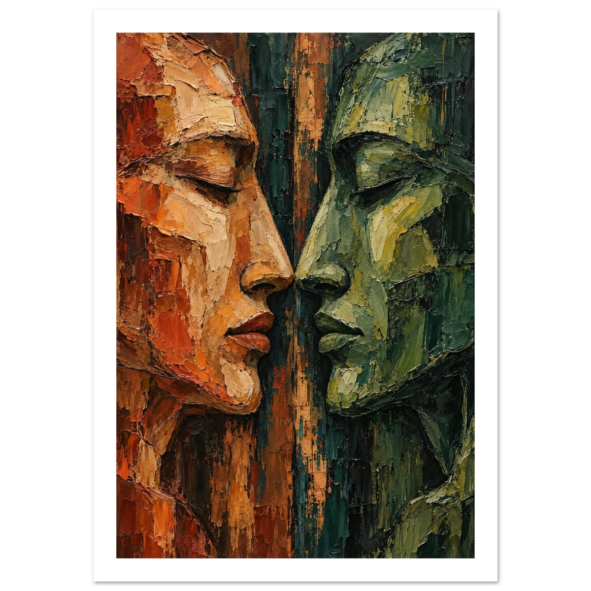 original abstract composition art print for the living room, soft painterly artwork on matte paper