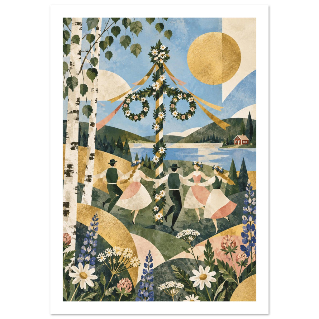 original abstract composition art print for the living room, soft painterly artwork on matte paper