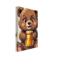 bear art print for the living room, soft painterly artwork on matte paper
