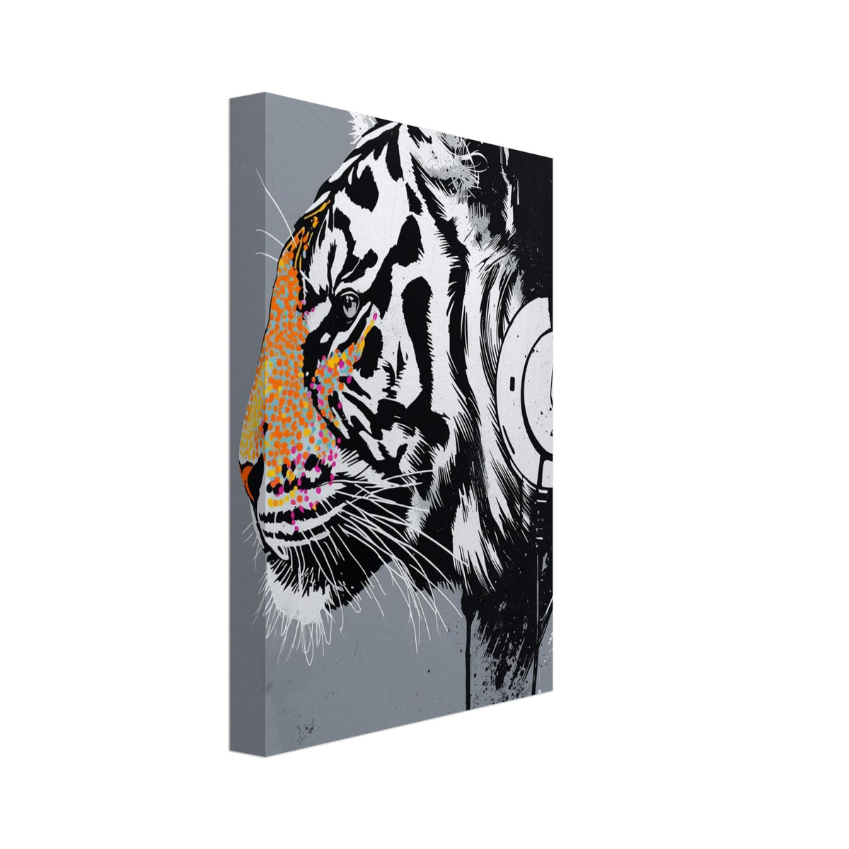 tiger art print for the living room, soft painterly artwork on matte paper