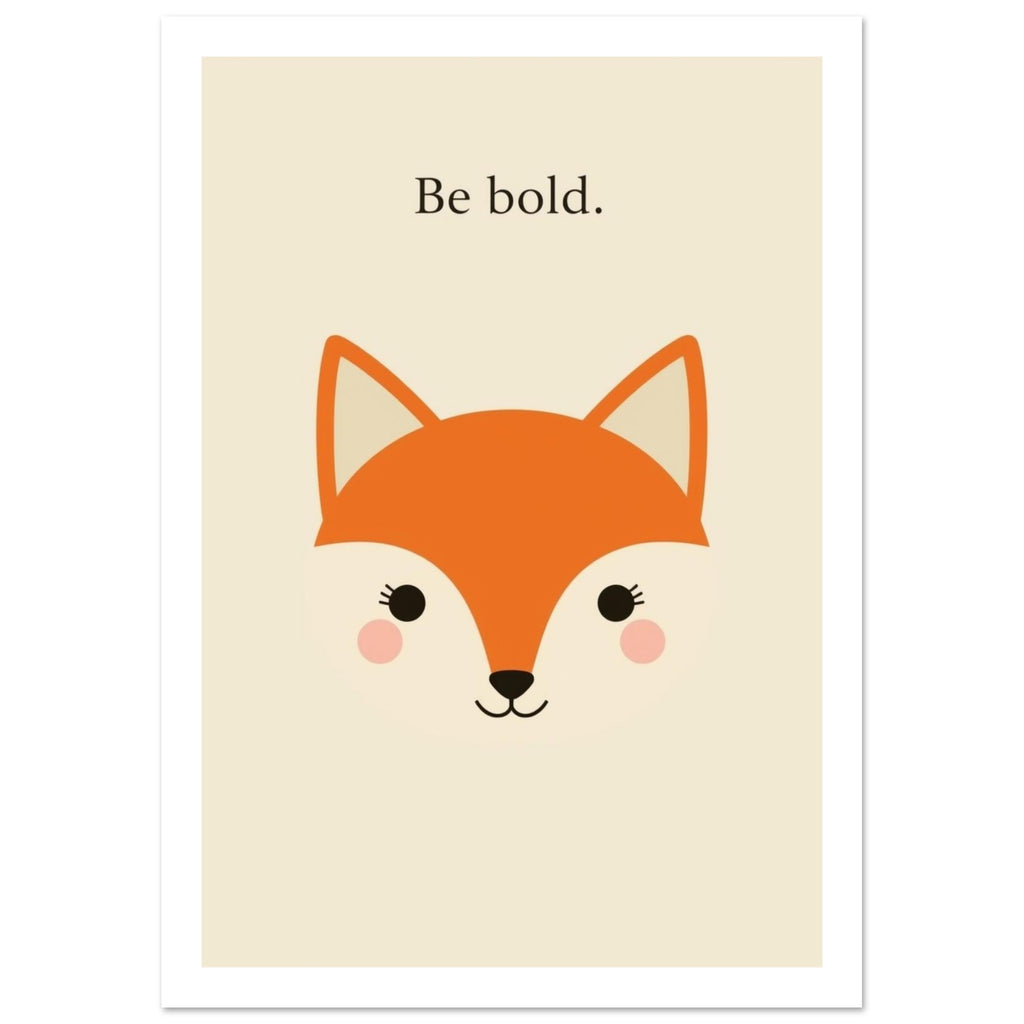 fox art print for the living room, soft painterly artwork on matte paper