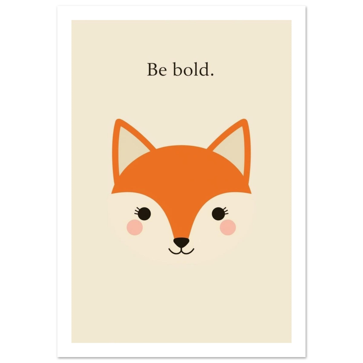 fox art print for the living room, soft painterly artwork on matte paper
