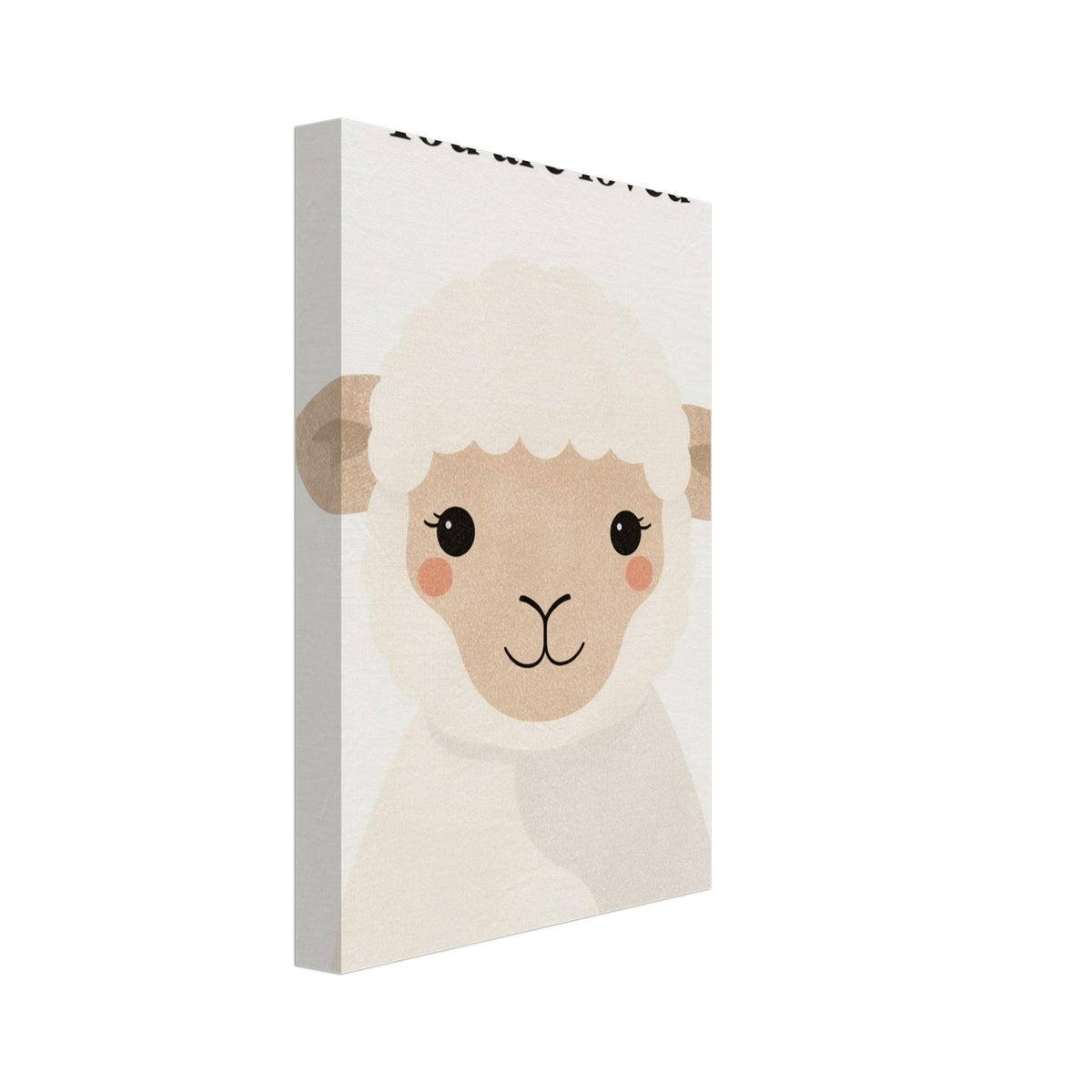 lamb art print for the living room, soft painterly artwork on matte paper