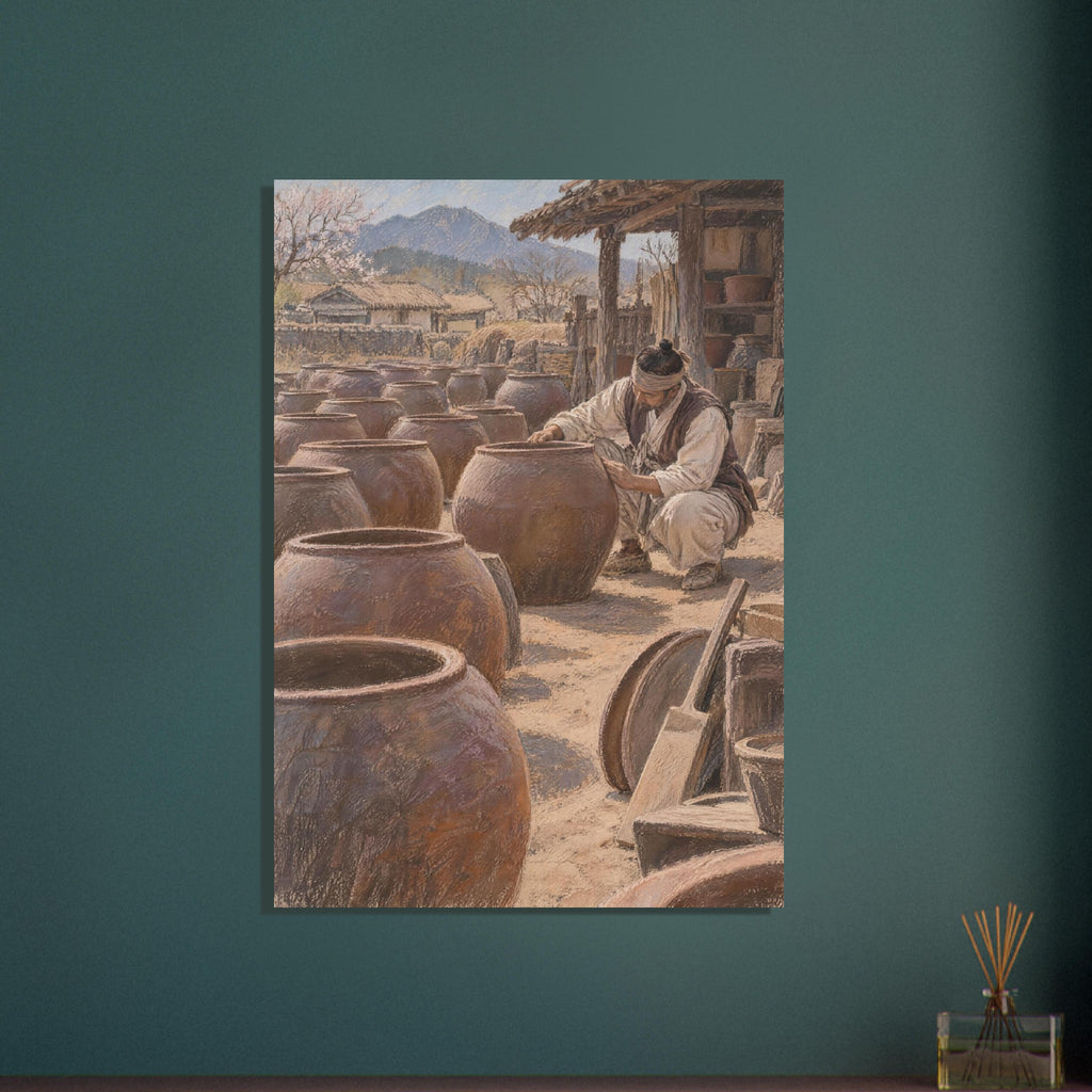Potter And Clay Jars – realism wall art print by Printavelle – close-up