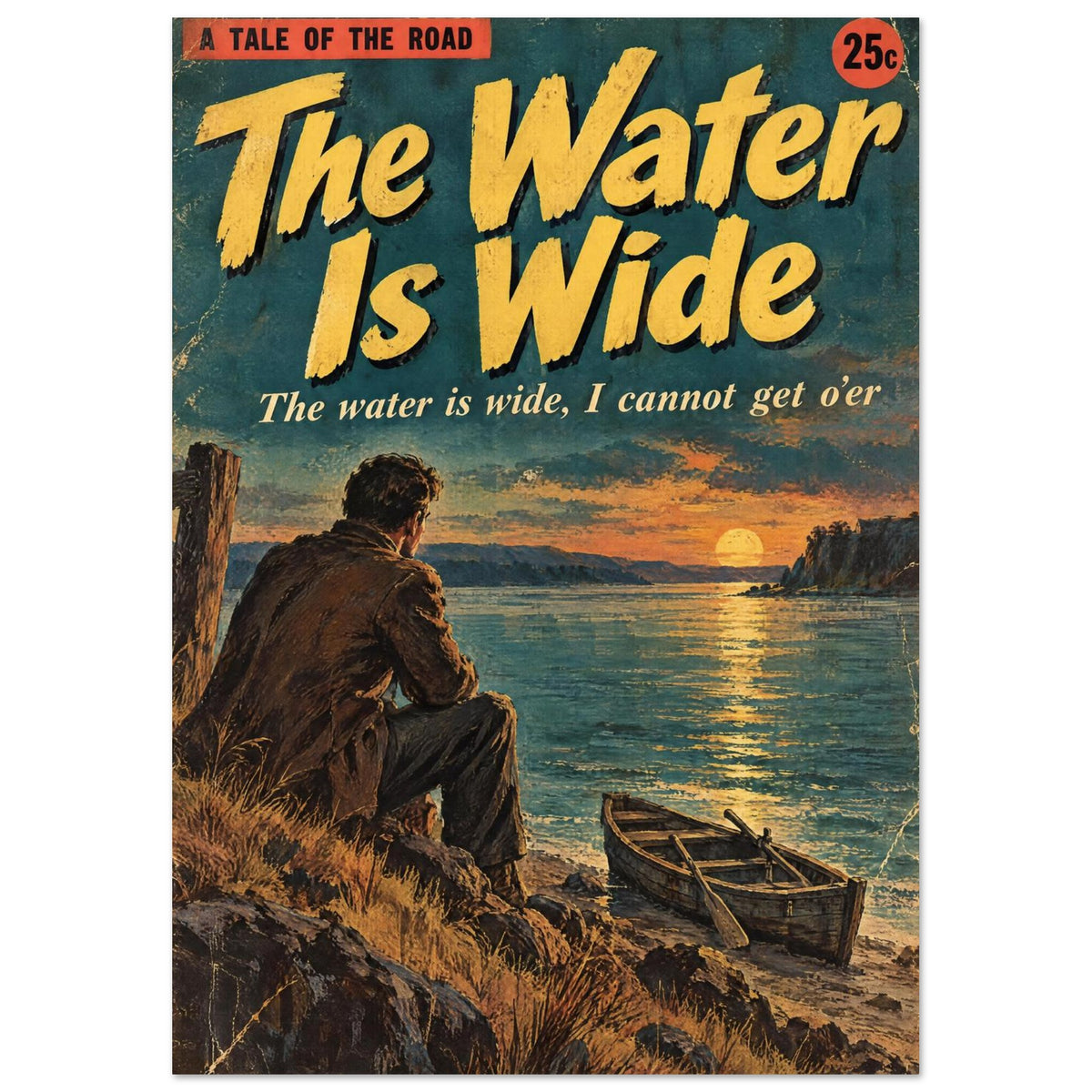 The Water Is Wide Retro Art Print