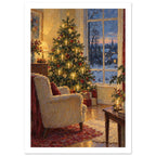 Christmas Tree By The Window Art Print – White Border