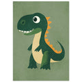 dinosaur art print for the nursery, soft painterly artwork on matte paper