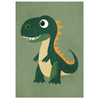 dinosaur art print for the nursery, soft painterly artwork on matte paper