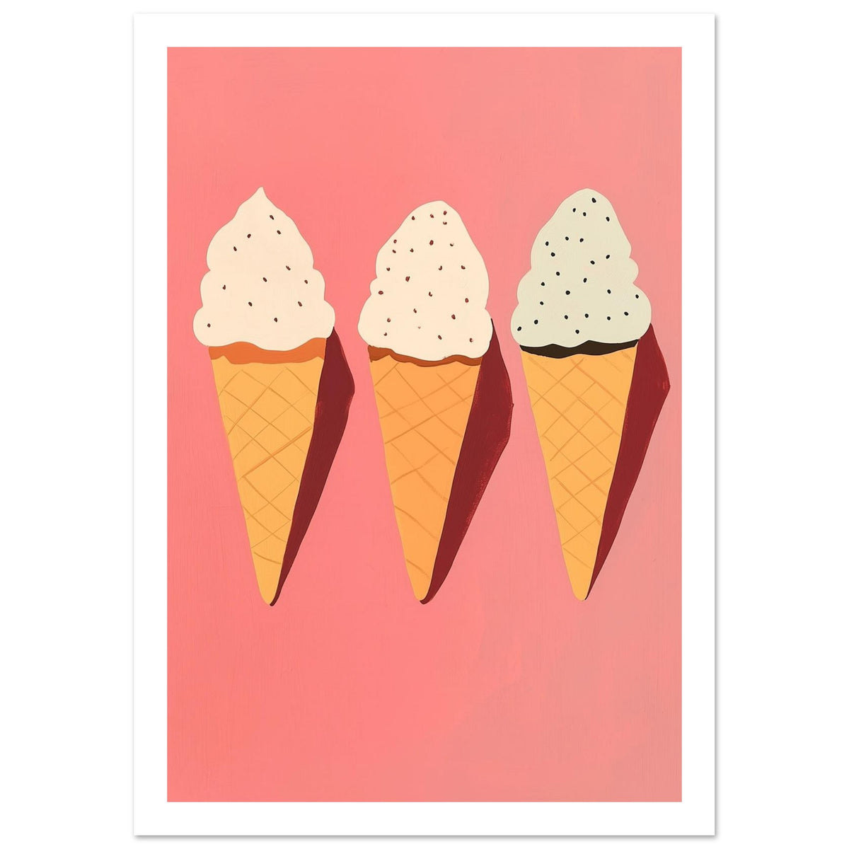 wild animal art print for the living room, soft painterly artwork on matte paper