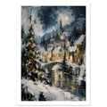 original abstract composition art print for the living room, soft painterly artwork on matte paper