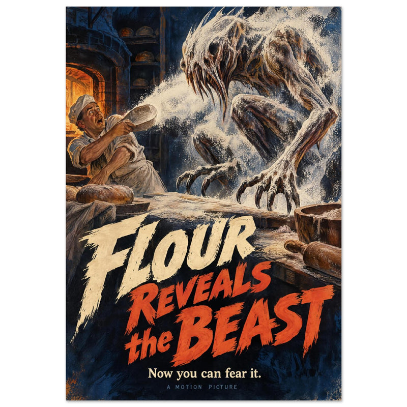 Bakery Monster Retro Horror Poster