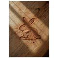 rabbit art print for the nursery, soft painterly artwork on matte paper