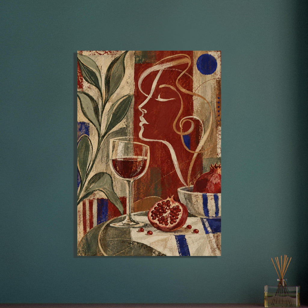 original abstract composition art print for the living room, soft painterly artwork on matte paper