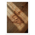rabbit art print for the nursery, soft painterly artwork on matte paper