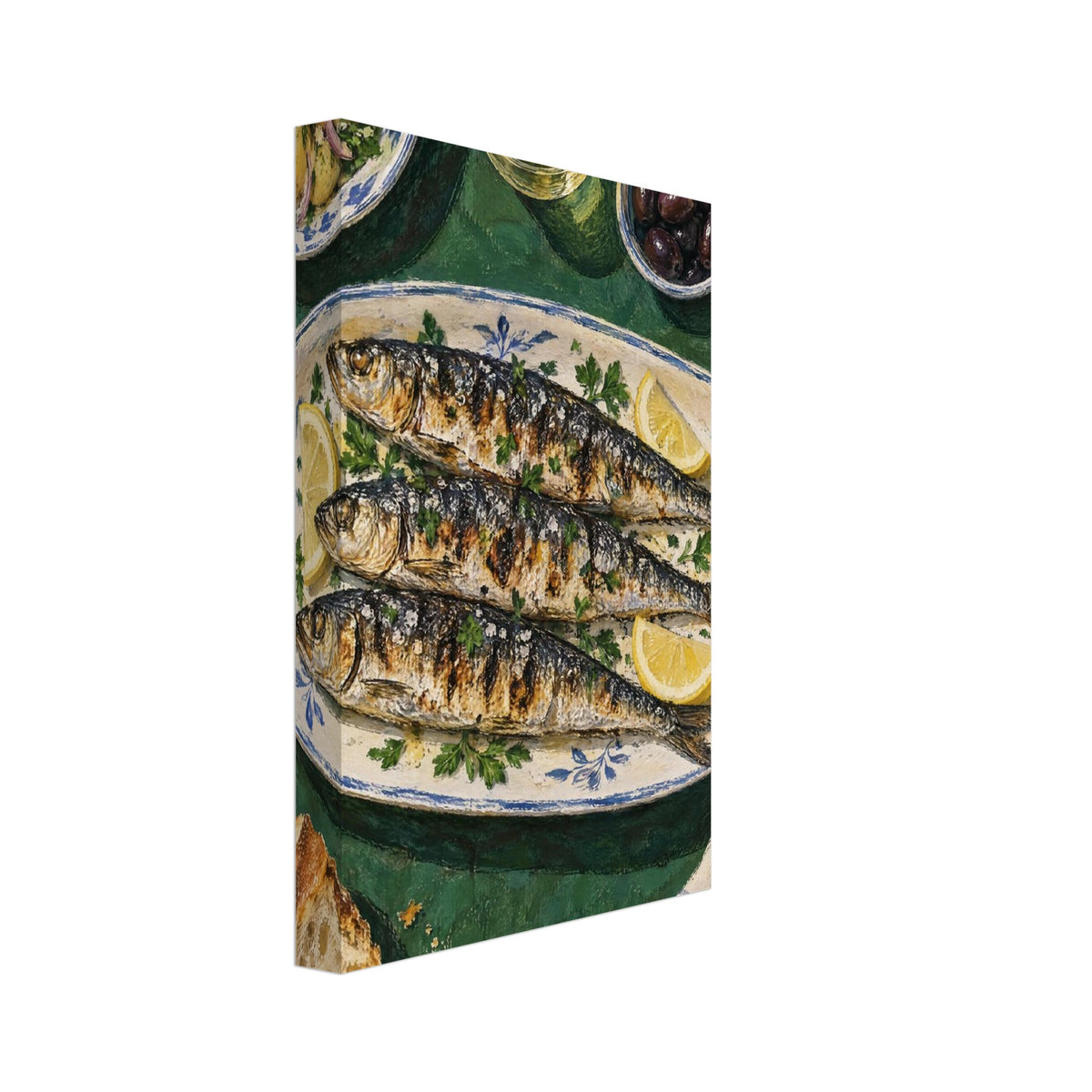 Grilled Sardine Still Life Art Print – Canvas