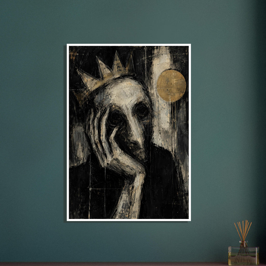 original abstract composition art print for the living room, soft painterly artwork on matte paper