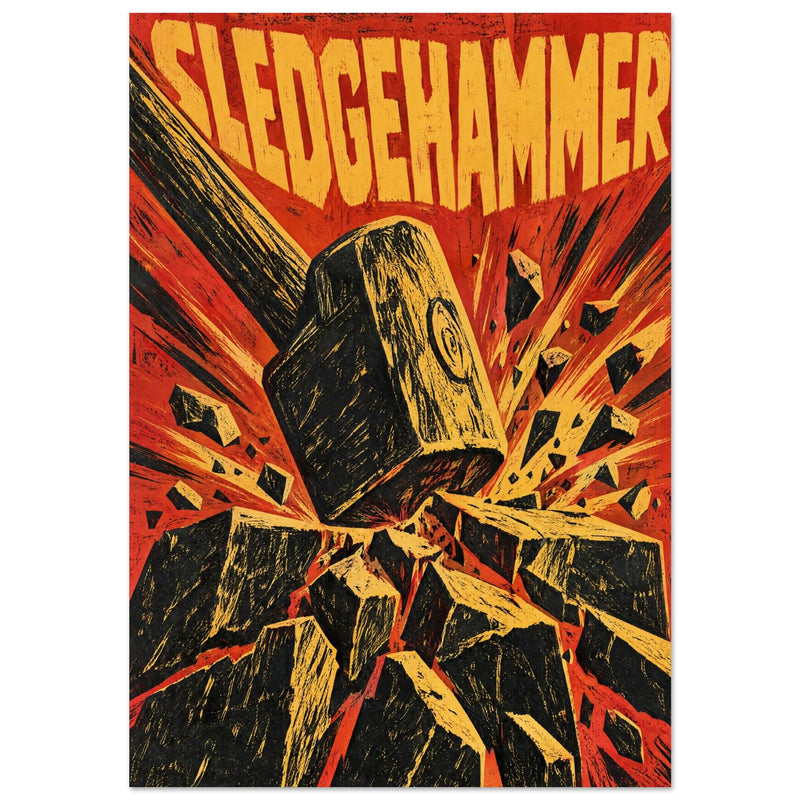 Sledgehammer Retro Graphic Art Print