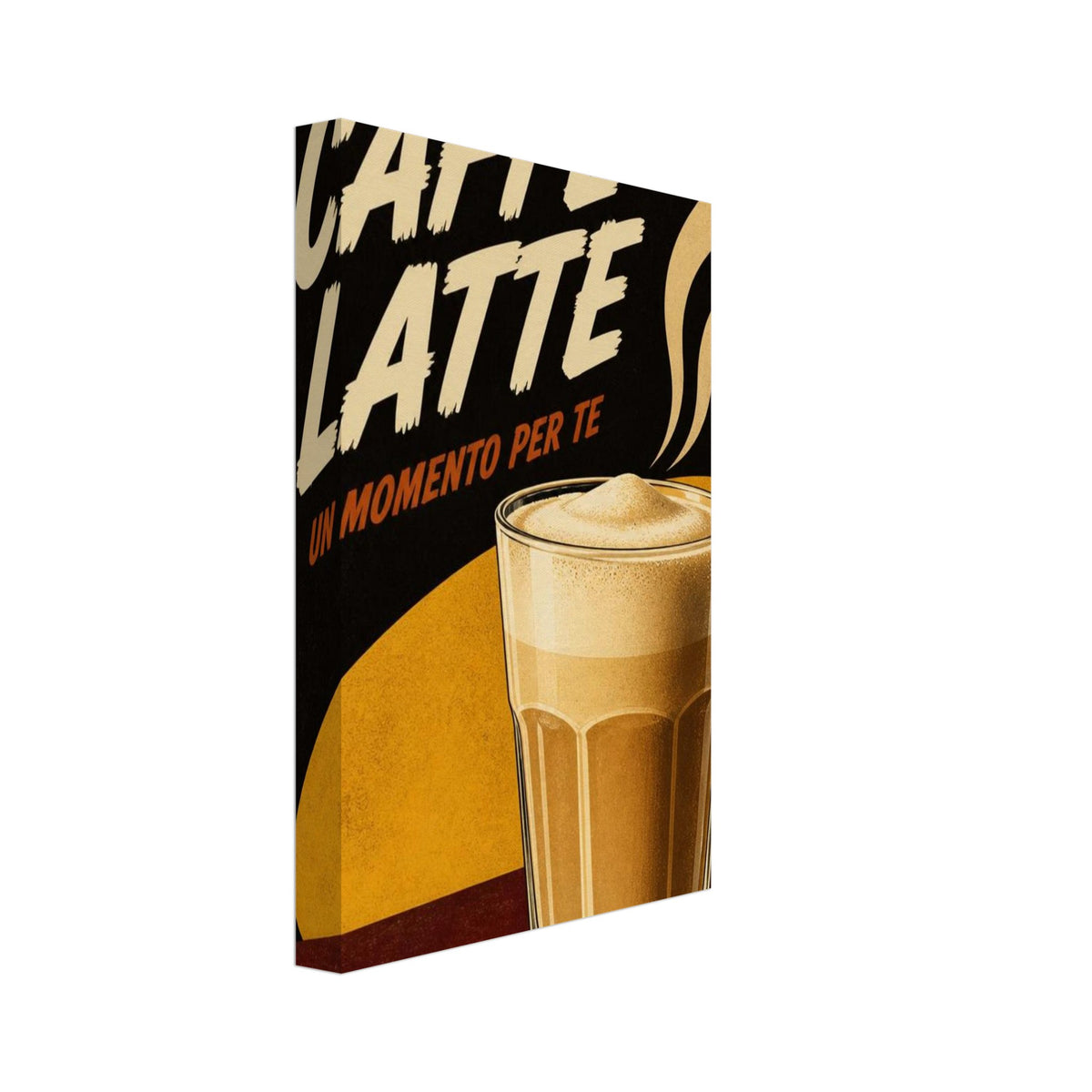 Caffè Latte Retro Coffee Poster – Canvas