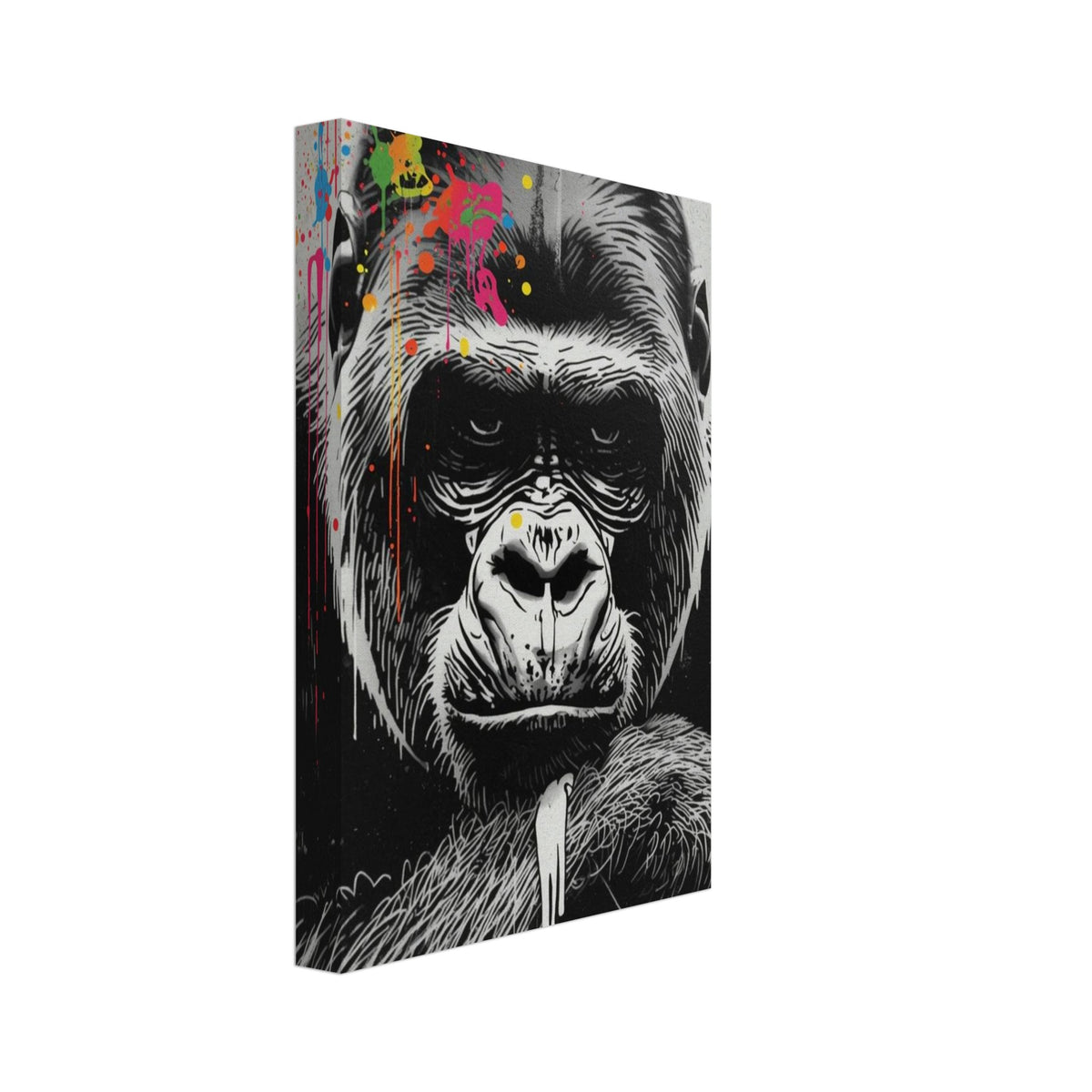 monkey art print for the nursery, soft painterly artwork on matte paper