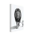 lion art print for the living room, soft painterly artwork on matte paper