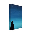 cat art print for the living room, soft painterly artwork on matte paper
