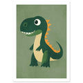 dinosaur art print for the nursery, soft painterly artwork on matte paper