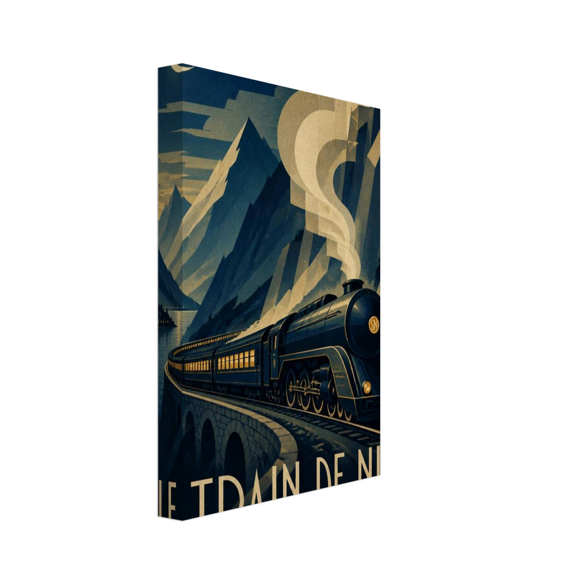 Night Train Art Deco Poster – Canvas