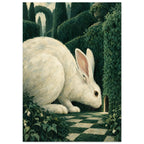 White Rabbit Garden Art Print