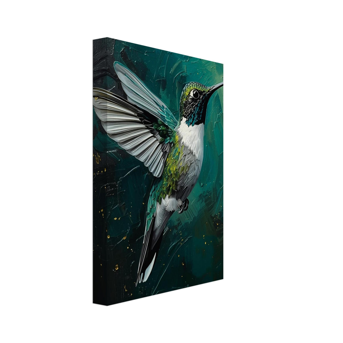 hummingbird art print for the kitchen, soft painterly artwork on matte paper